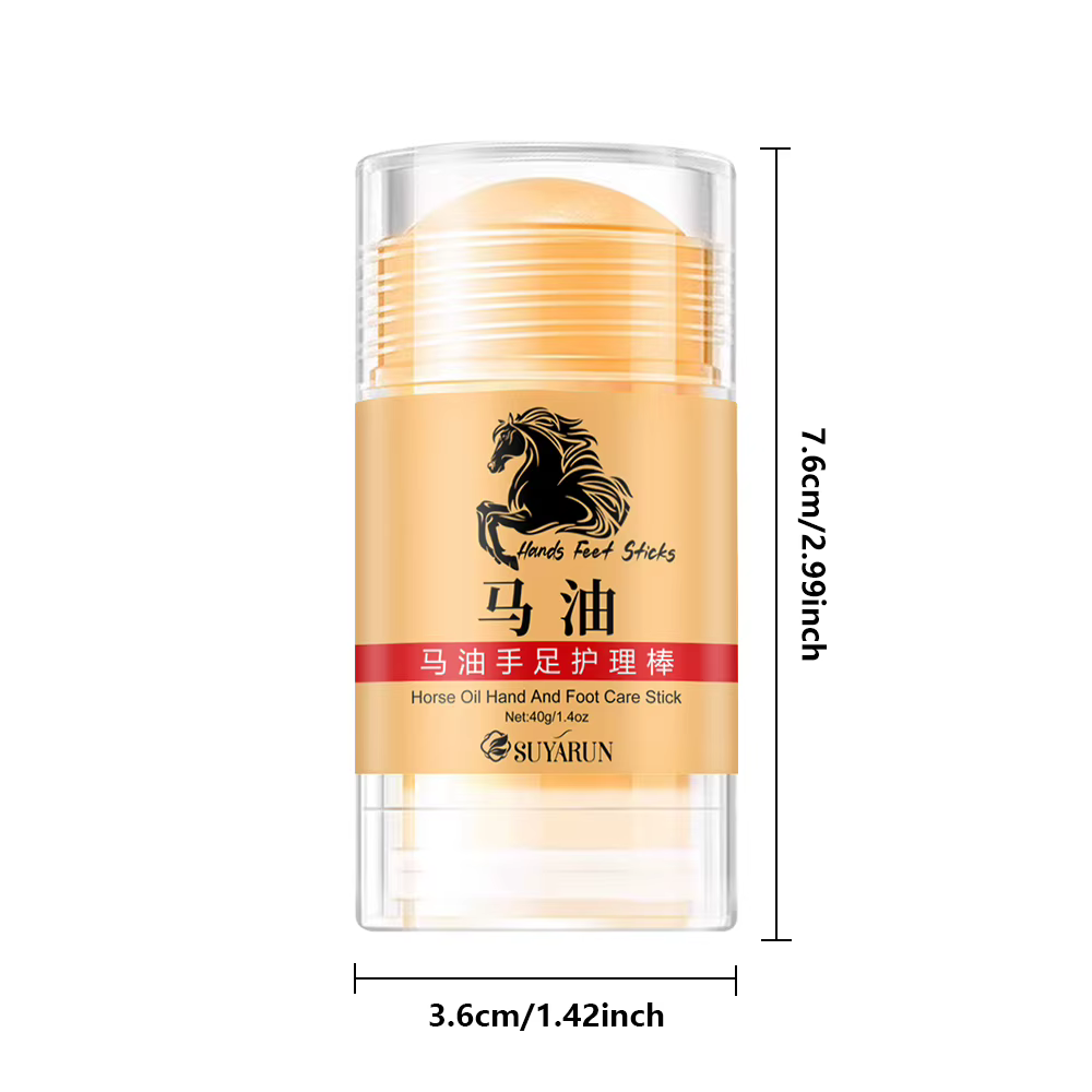 SUYARUN Premium huile de cheval soin des pieds aux mains bâton-baume hydratant et réparateur Intense pour peau sèche et