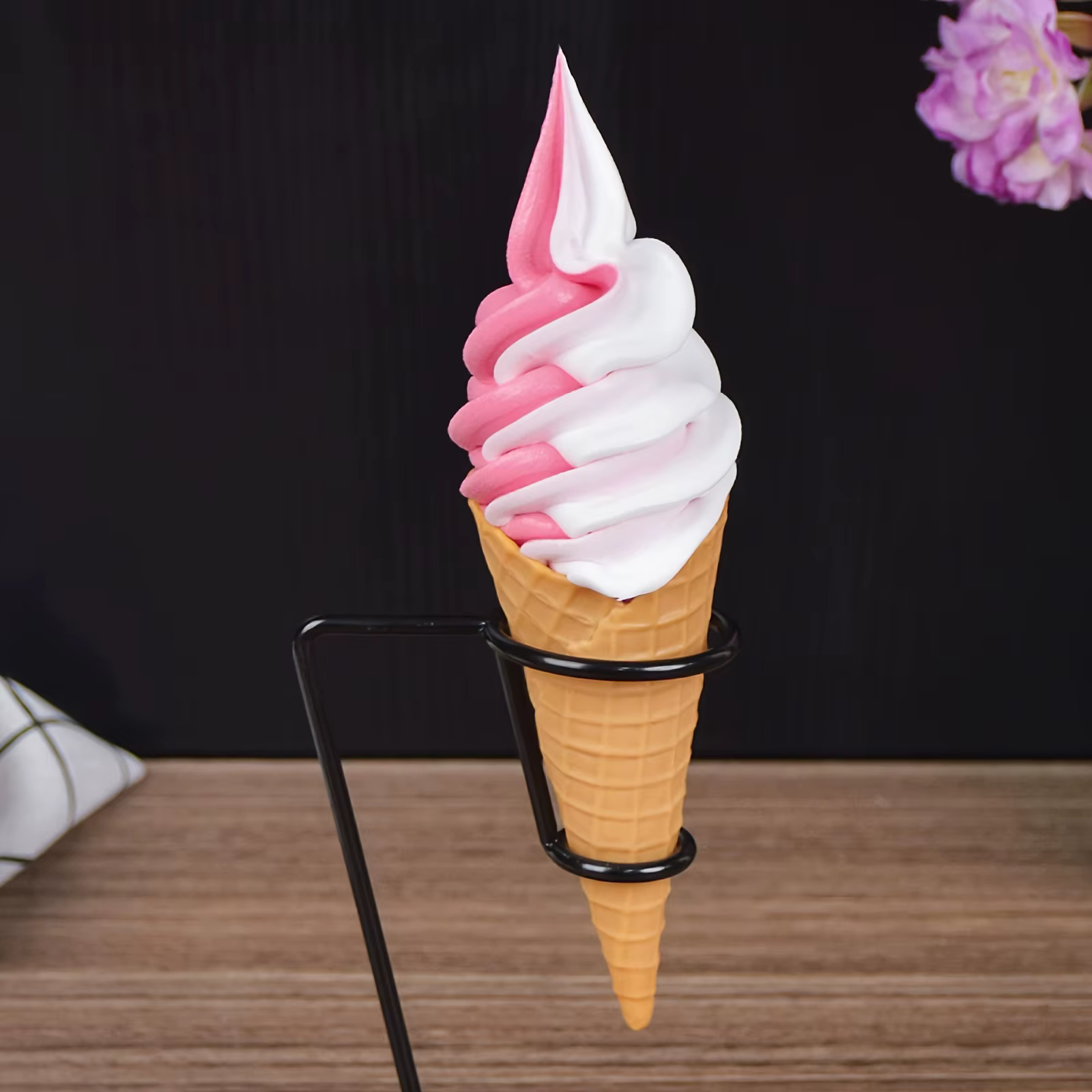 Modèle alimentaire de Dessert de crème glacée de Simulation réaliste de 8.7 pouces pour l'ornements de cuisine affichage de fenêtre et photographie thé au lait