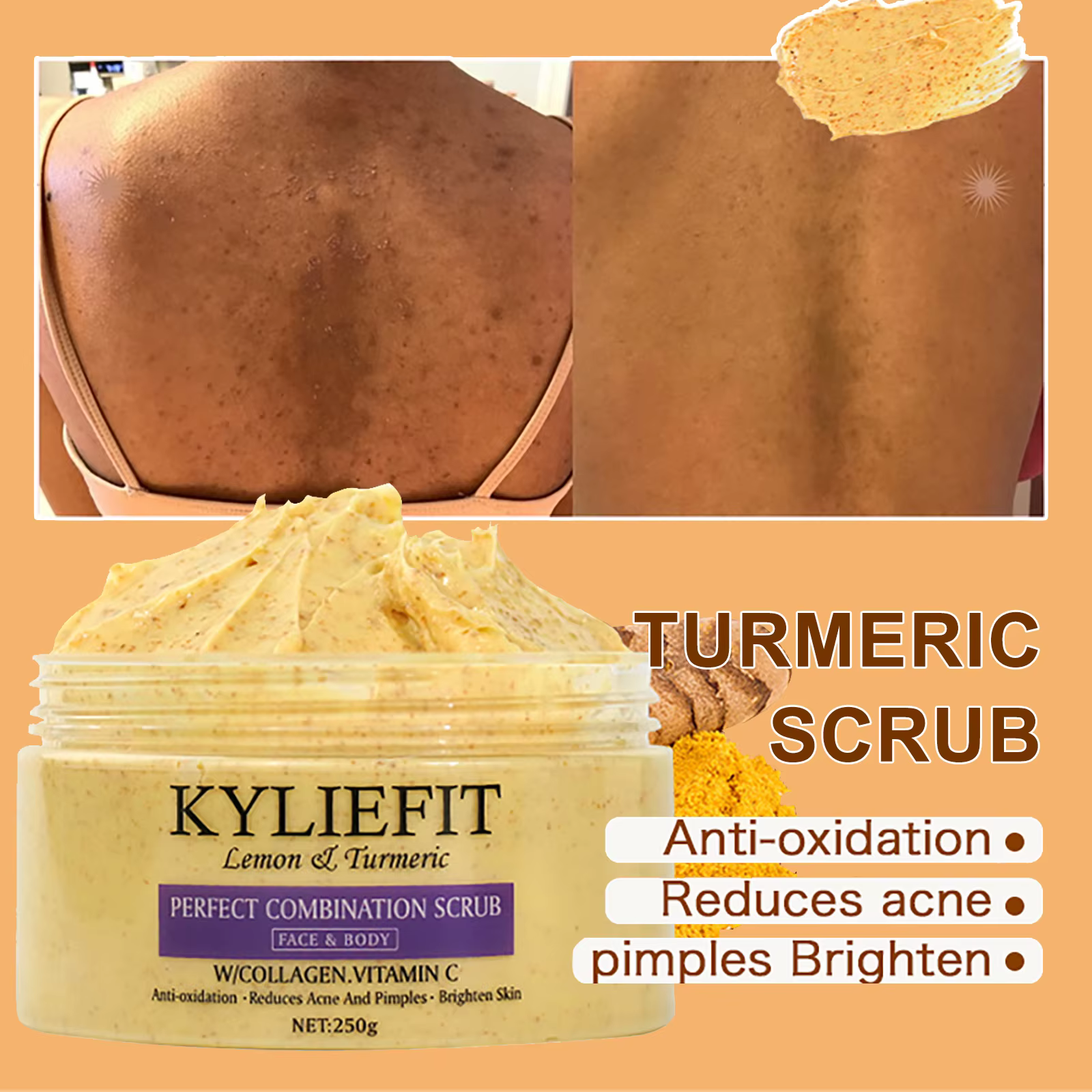 KYLIEFIT Exfoliant naturel au sel pour le corps et le visage