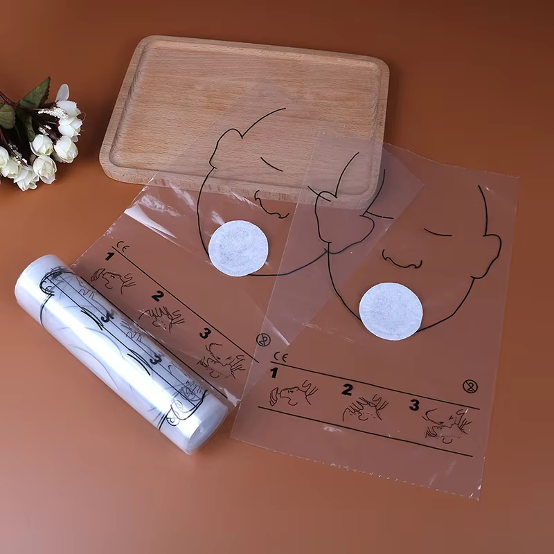 (HS) 36 pièces/rouleau bouclier facial CPR masque CPR Transparent jetable imprimé