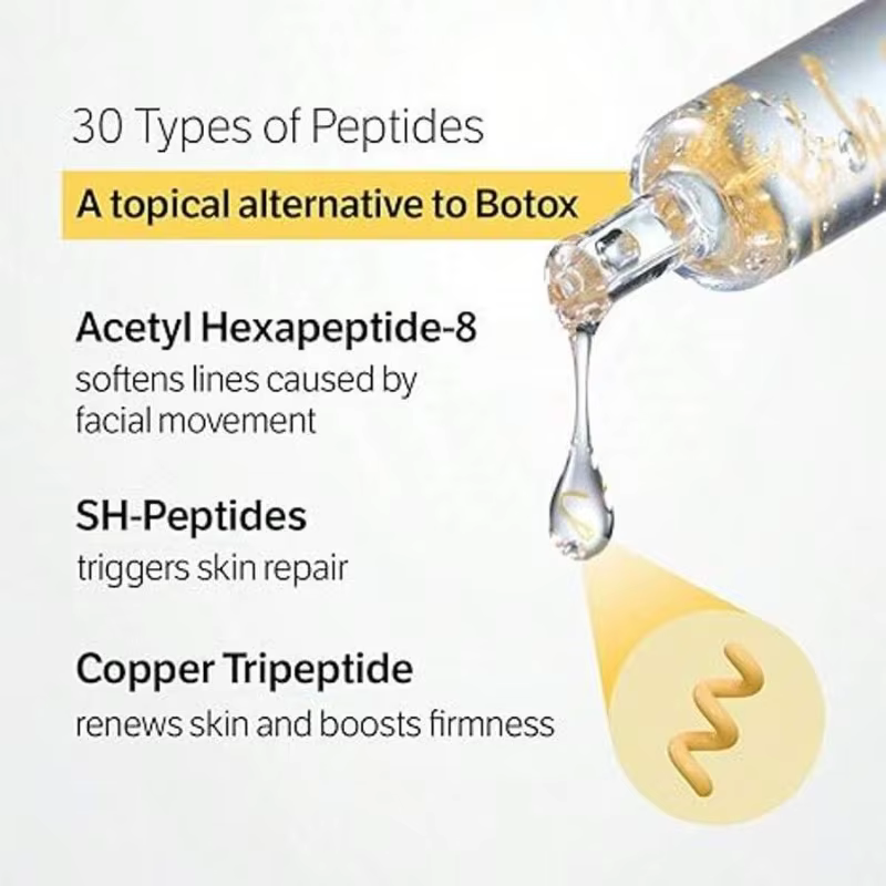 Ampoule liftante intensive au peptide de soie | Sérum anti-âge pour le visage avec collagène et complexe de 30 peptides