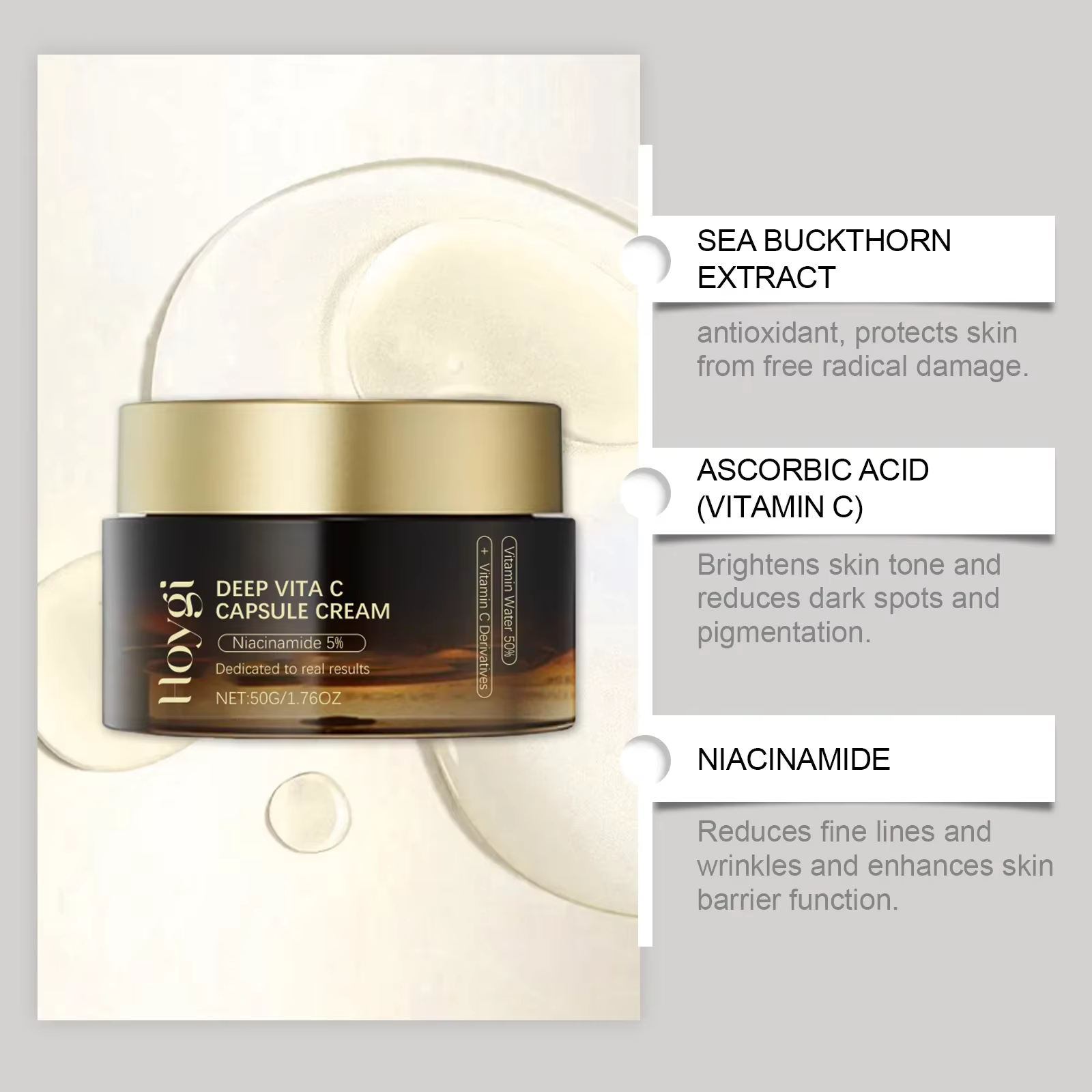 Niacinamide crème pour le visage estompe les taches foncées éclaircissante Melasma même le teint rétrécissement des