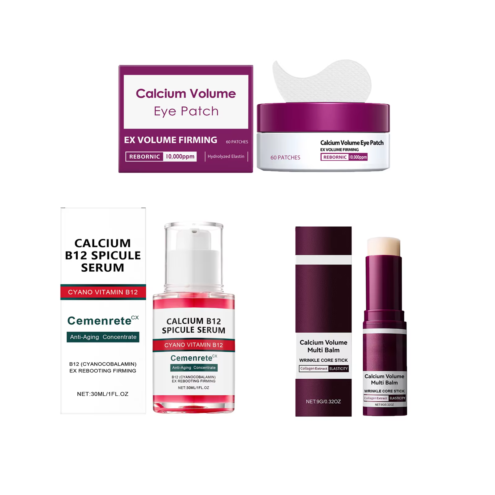 Ensemble de soins de la peau au Calcium