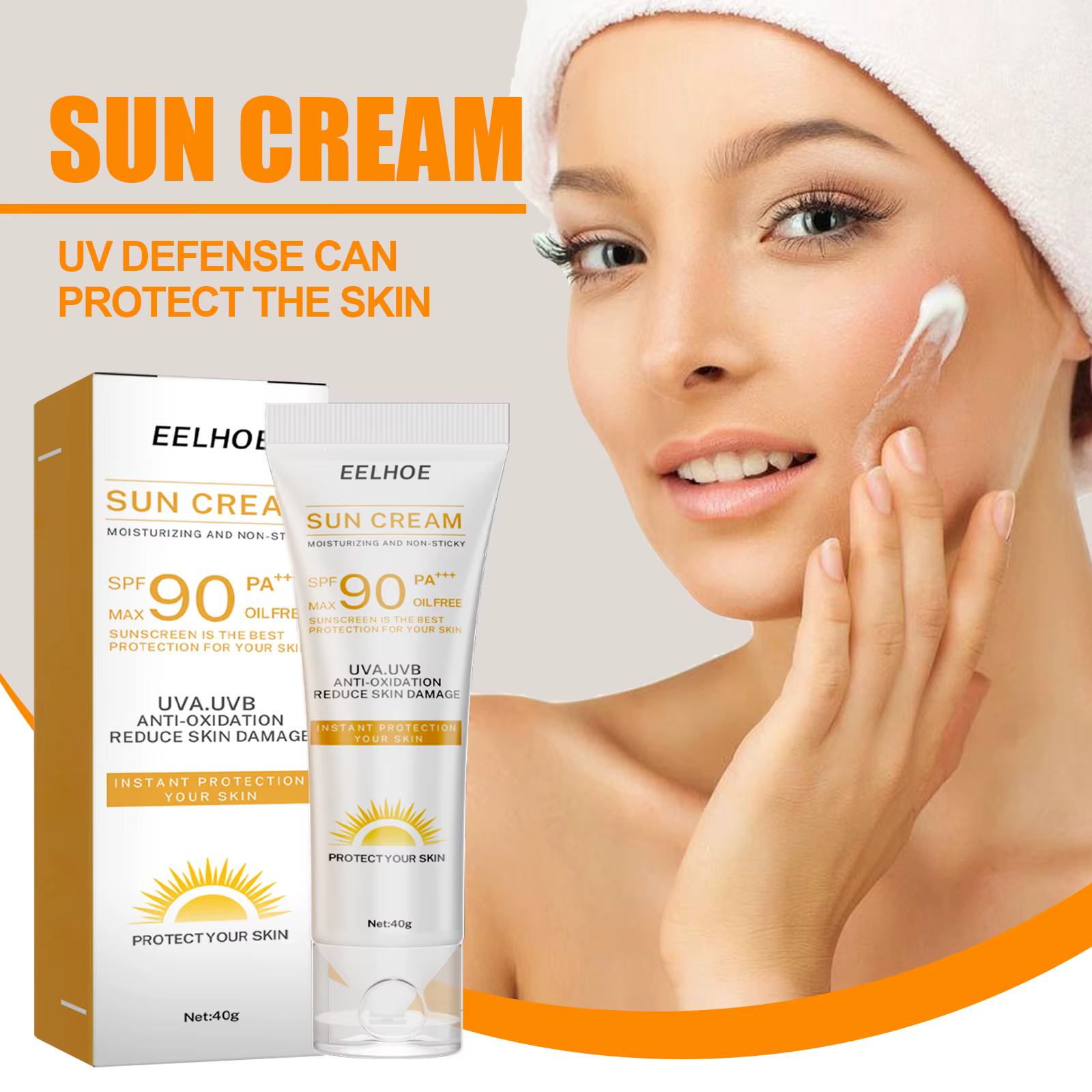 Crème solaire pour le visage SPF 90