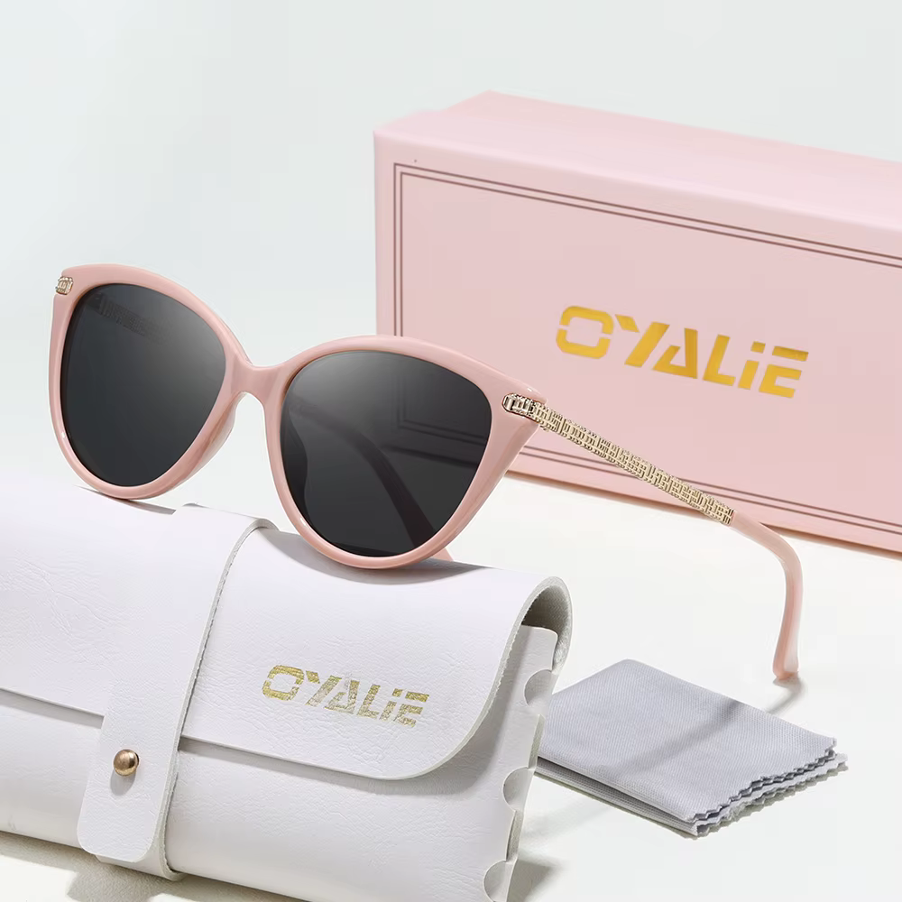 Lunettes de soleil œil-de-chat Oyalie tendance pour femmes, au design rétro et élégant, peuvent sublimer efficacement les contours du visage, conviennent à diverses formes de visage et se assortissent
