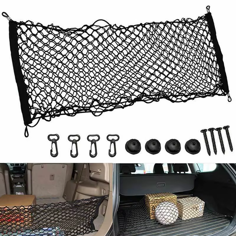 Grand filet de chargement universel pour voiture, maille élastique en Nylon pour bagages, stockage de marchandises, filet bien rangé pour Van SUV camion, poche réseau en maille