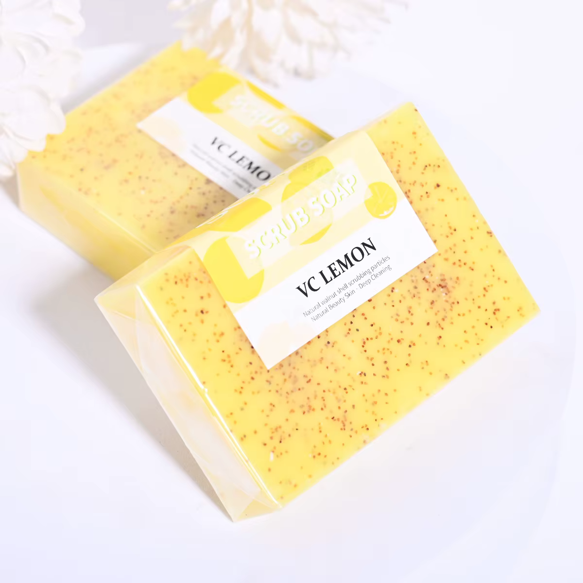 M + 100g savon aux fruits citron nettoyage particules givrées exfoliant bain soin du corps blanchissant