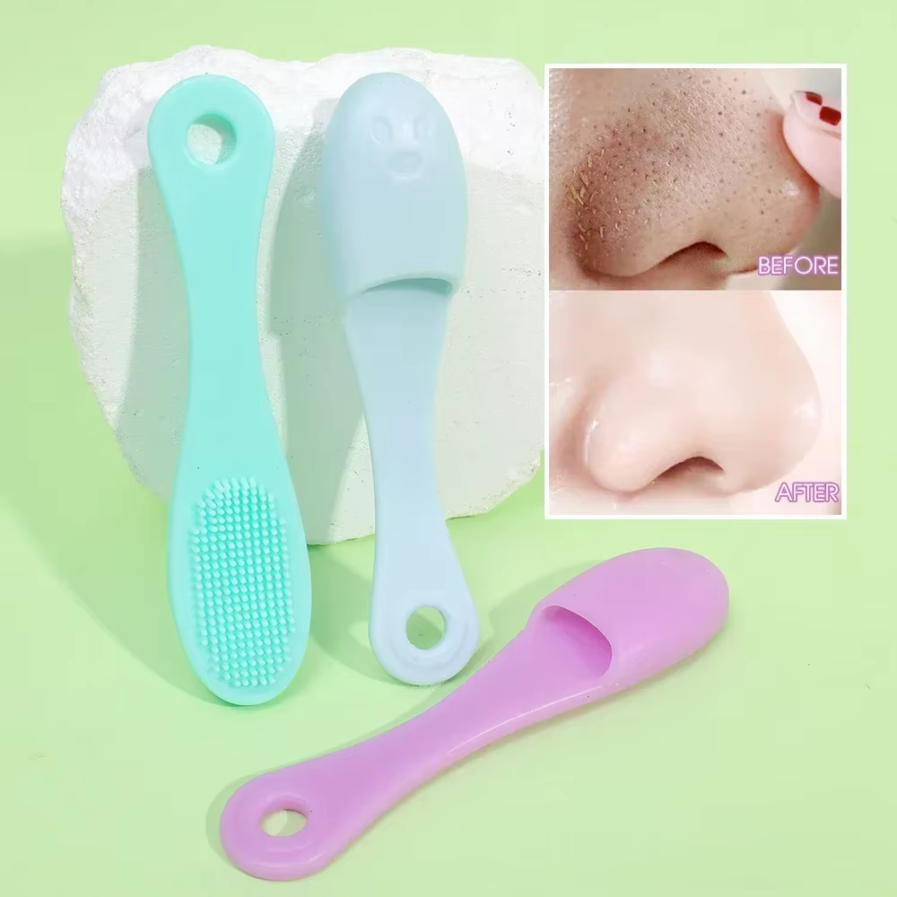 Brosse nettoyante faciale en silicone pour les pores