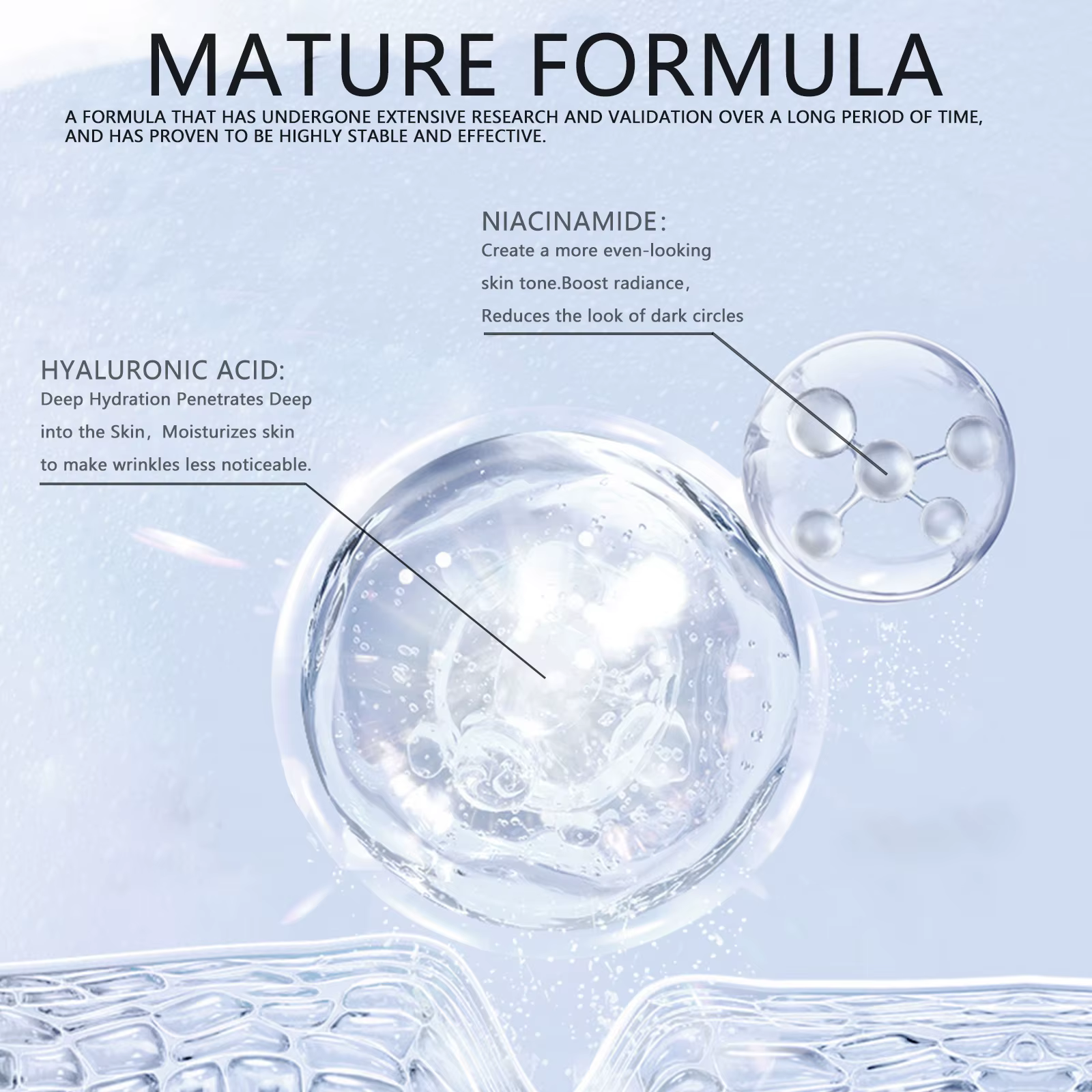 Masque pour les yeux à l'acide hyaluronique