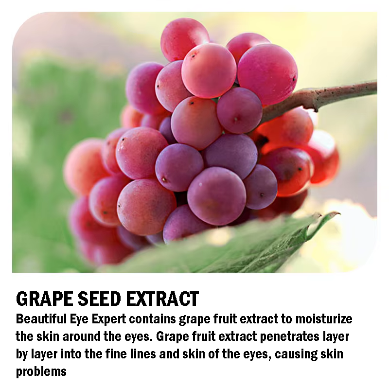 Masque pour les yeux au collagène hydratant à la grappe