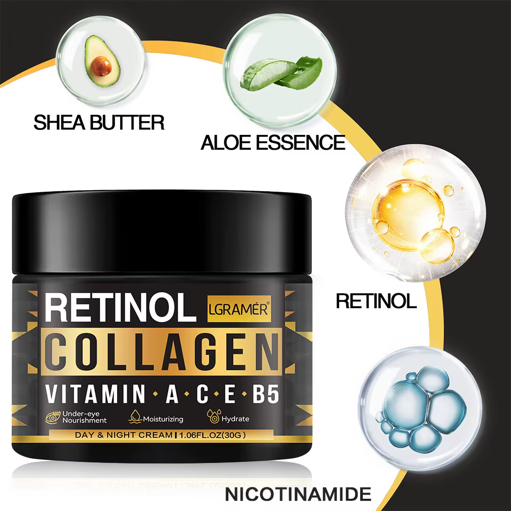 Crème pour le visage au collagène rétinol pour hommes