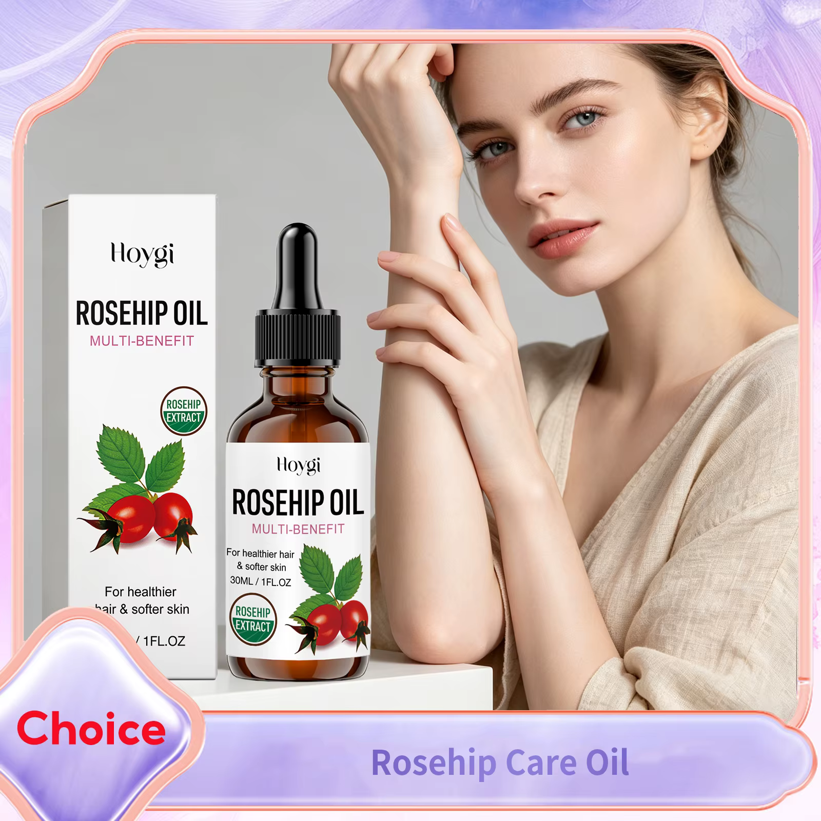 Huile Essentielle Naturelle de Rose Musquée Anti-Âge