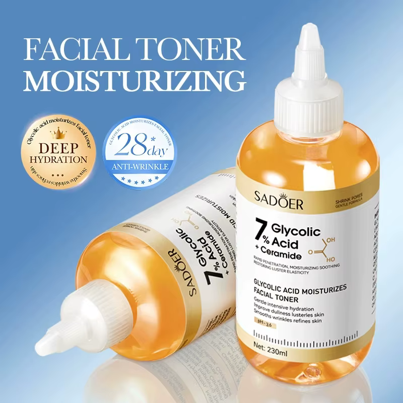 SADOER acide glycolique tonique visage sérum soin de la peau