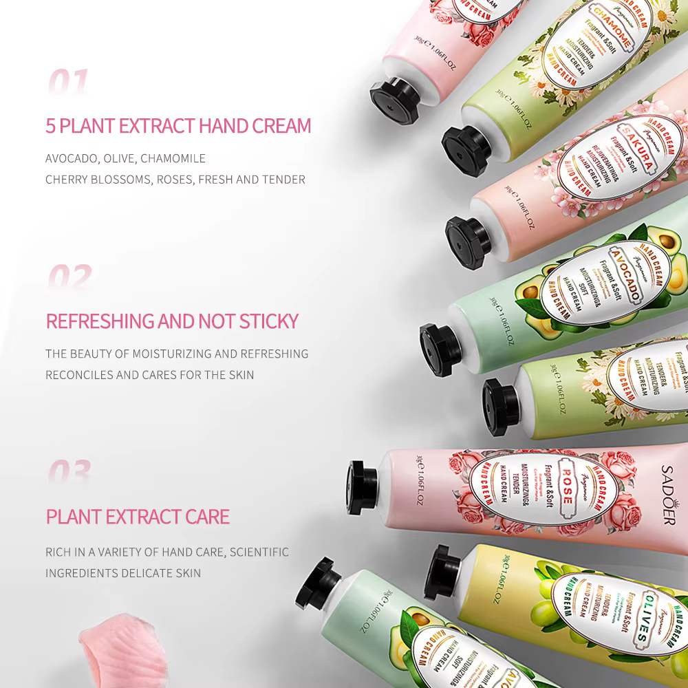 15 pièces avocat Sakura parfumé crème pour les mains ensembles hydratant réparation Anti sec nourrissant