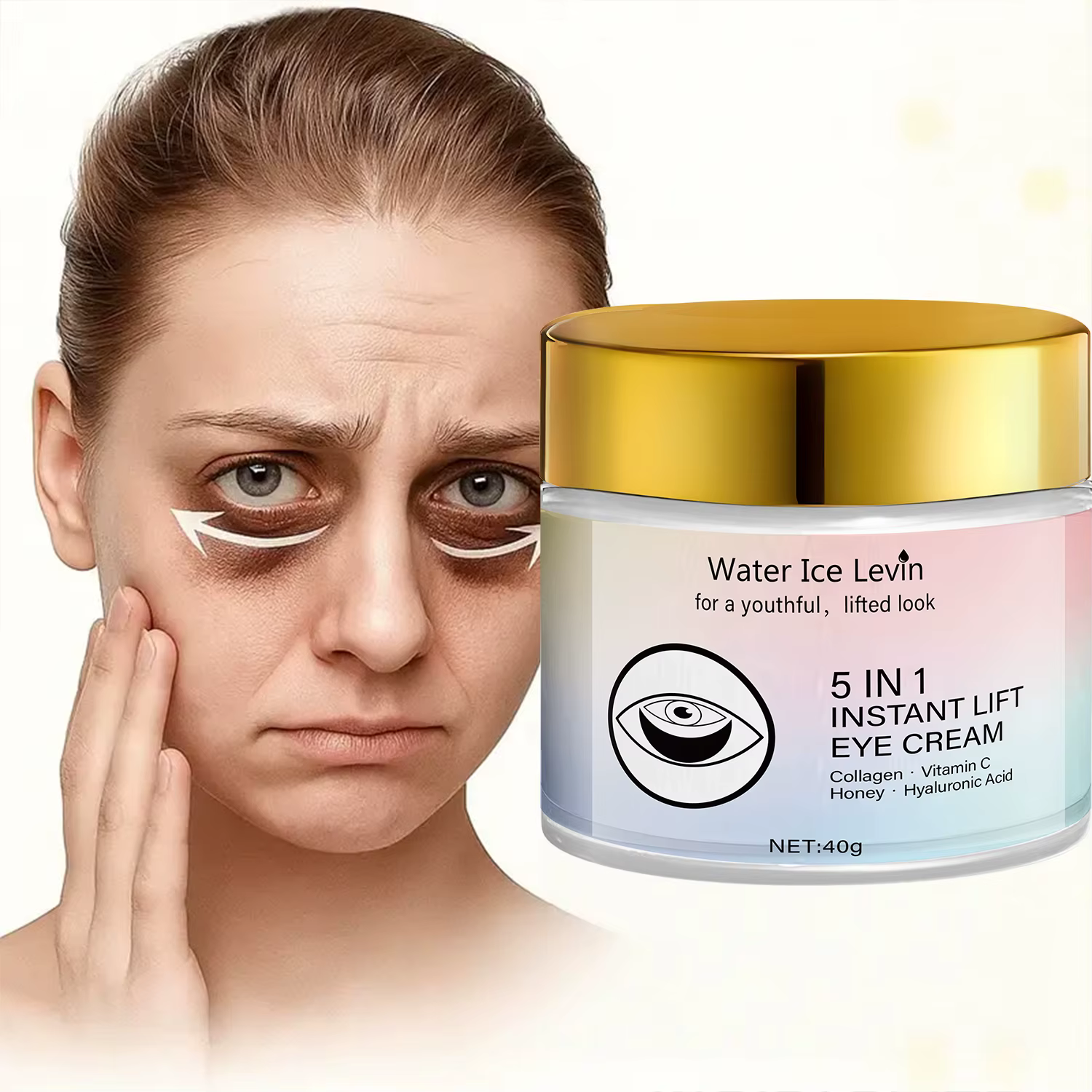 Crème pour les yeux, antioxydant éclaircissant aux vitamines