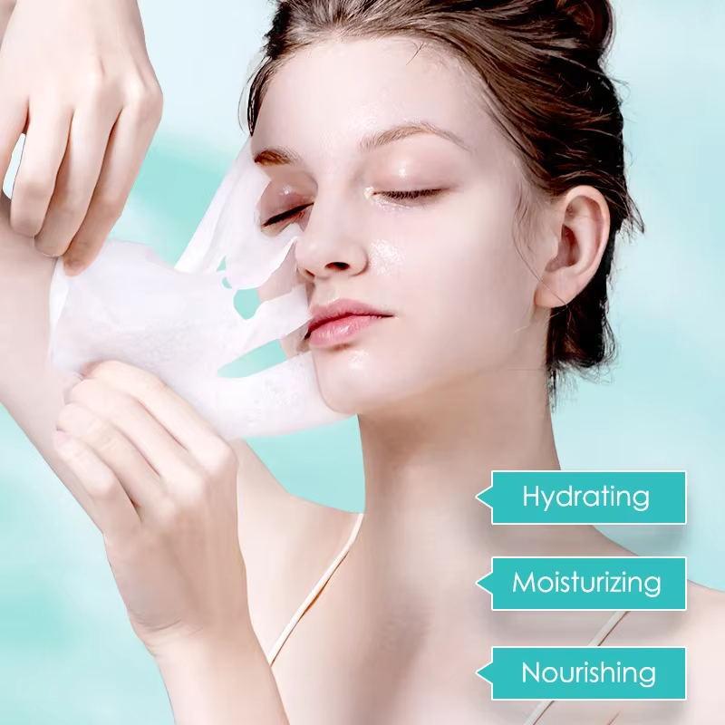 10 pièces acide hyaluronique hydratant masque Facial feuille masques pour visage