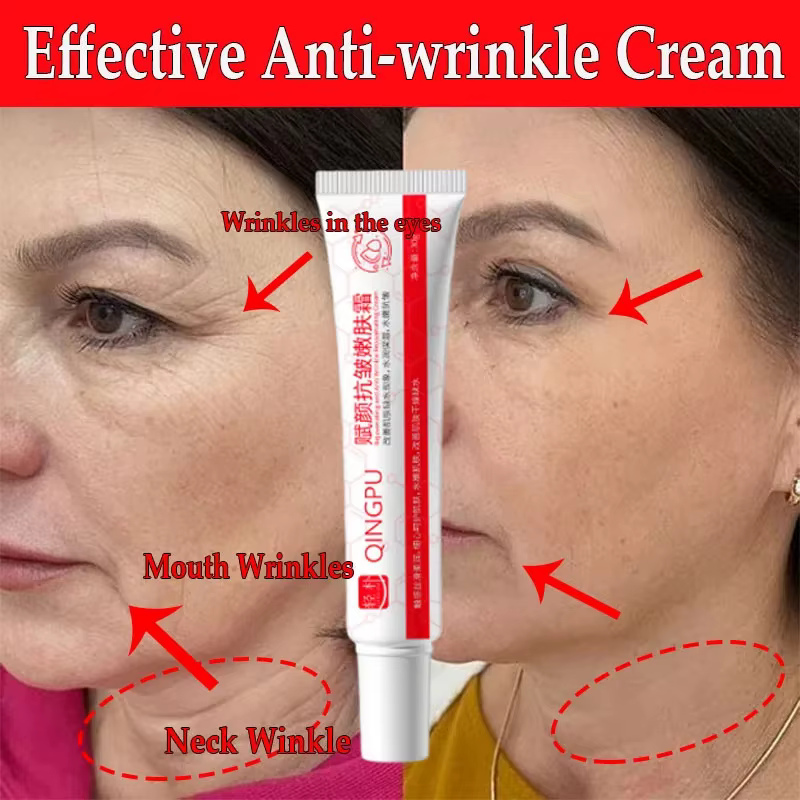 Crème anti-rides instantanée pour le visage