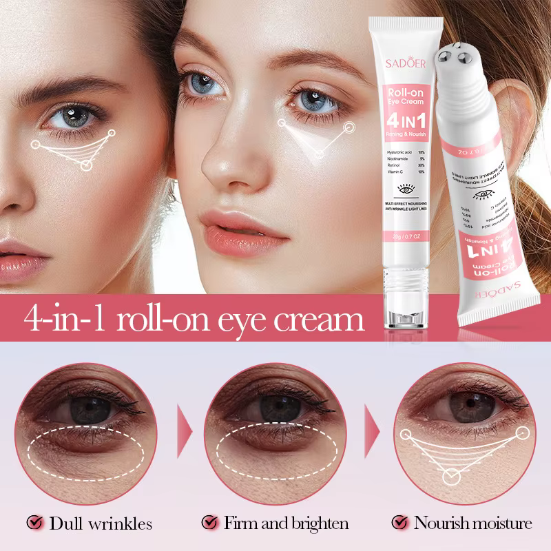 SADOER 4in1 crème hydratante à rouler pour les yeux Anti cernes sacs
