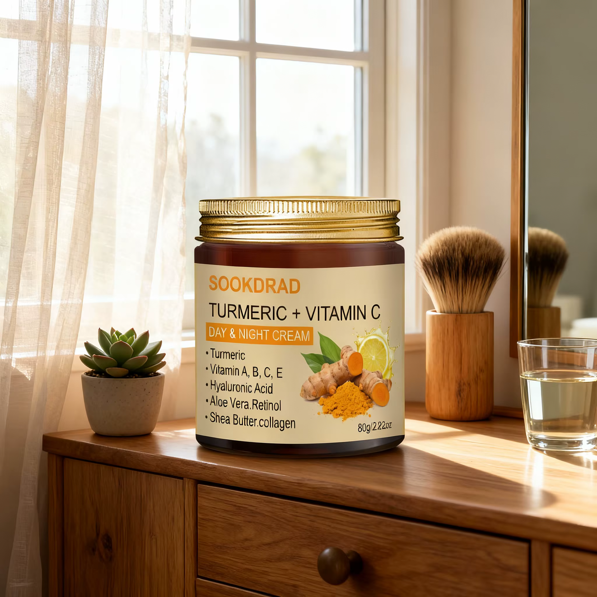 Crème de jour et de nuit au curcuma + vitamine C