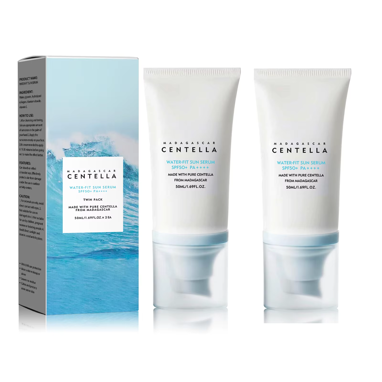 Crème solaire SPF50+ PA++++ avec Centella – Protection UV forte