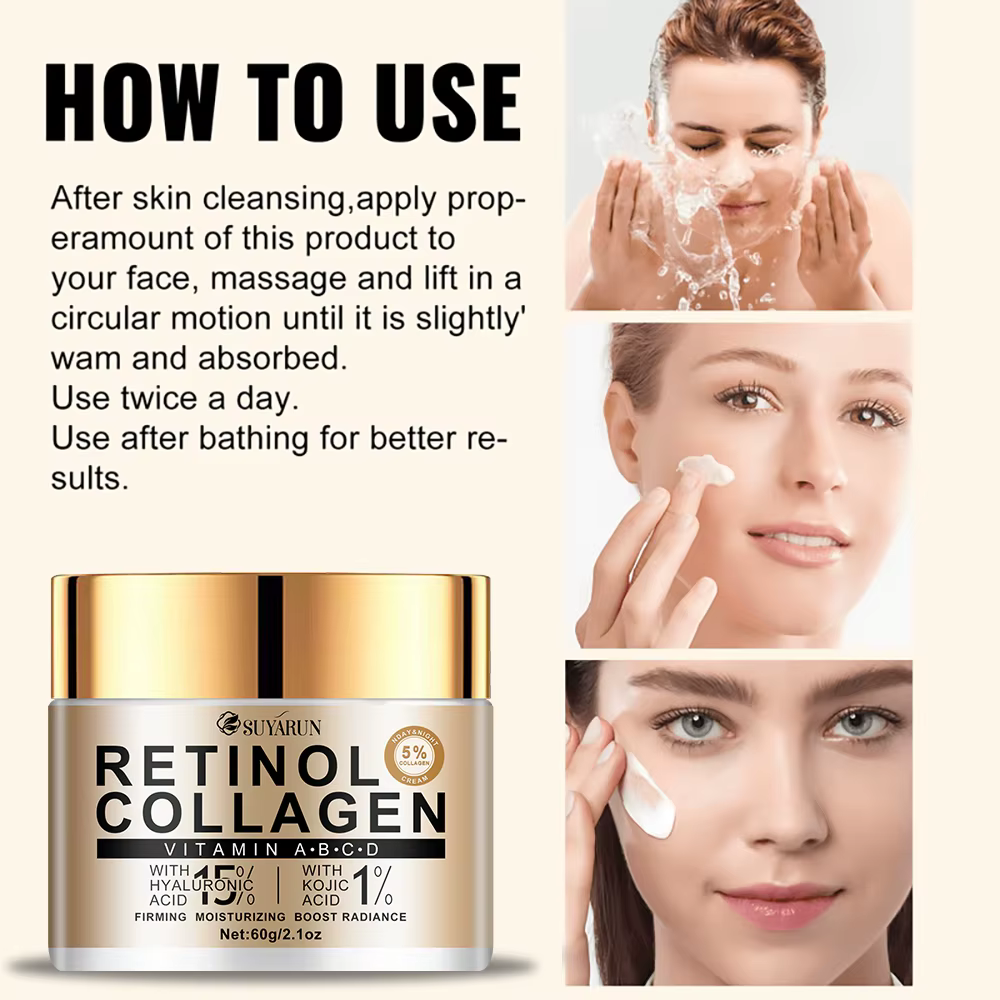 Crème hydratante au collagène avec acide kojique naturel