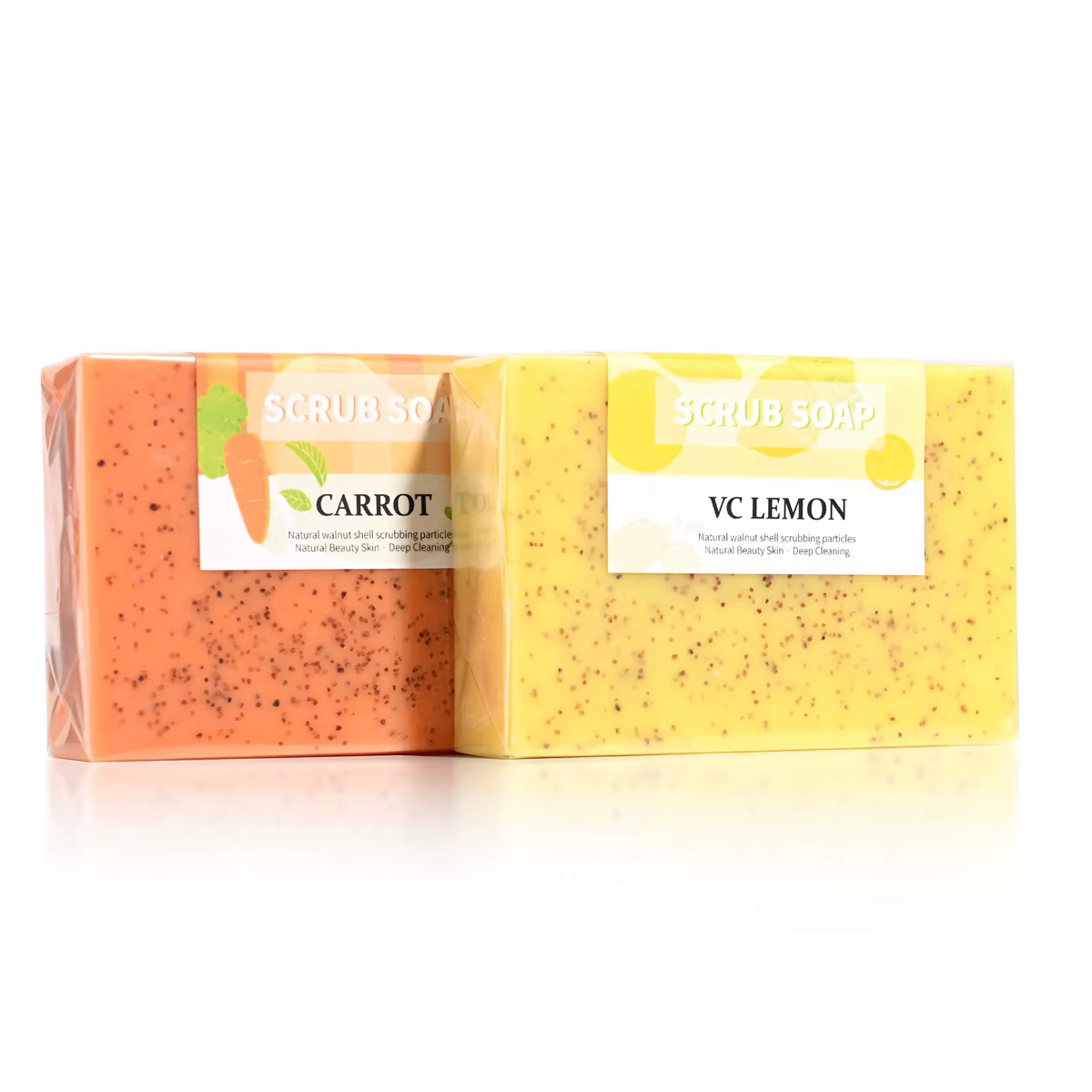 M + 100g savon aux fruits citron nettoyage particules givrées exfoliant bain soin du corps blanchissant