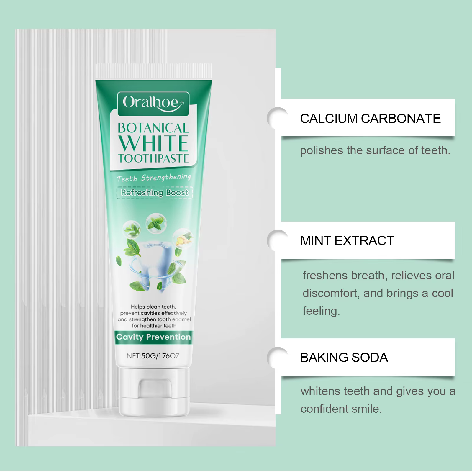 Dentifrice botanique à base de plantes, nettoie en profondeur les taches dentaires, prévient les caries, haleine fraîche longue durée