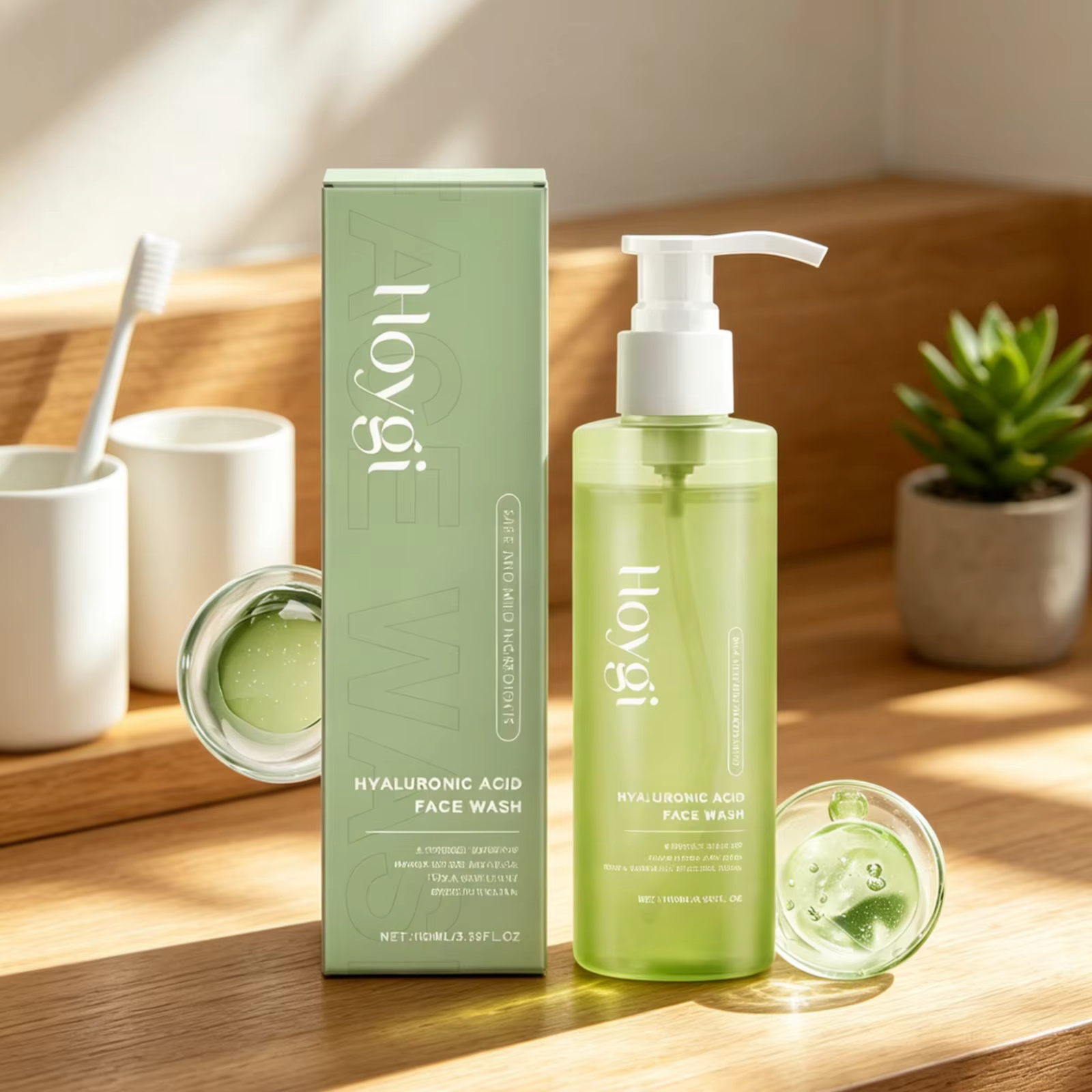 Gel Nettoyant Visage Hoygi à l'Acide Hyaluronique : Nettoyage Puissant