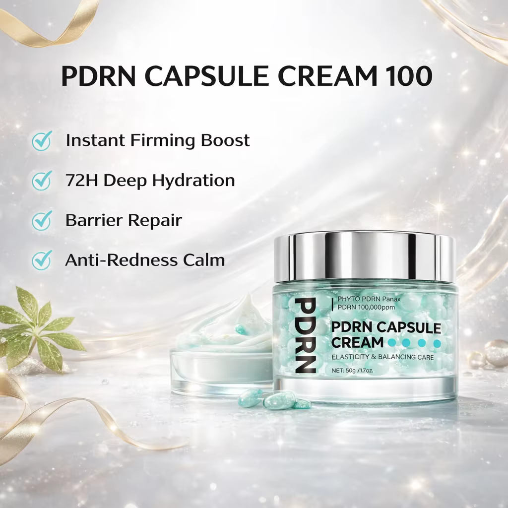 Crème en capsules de collagène rose PDRN au saumon