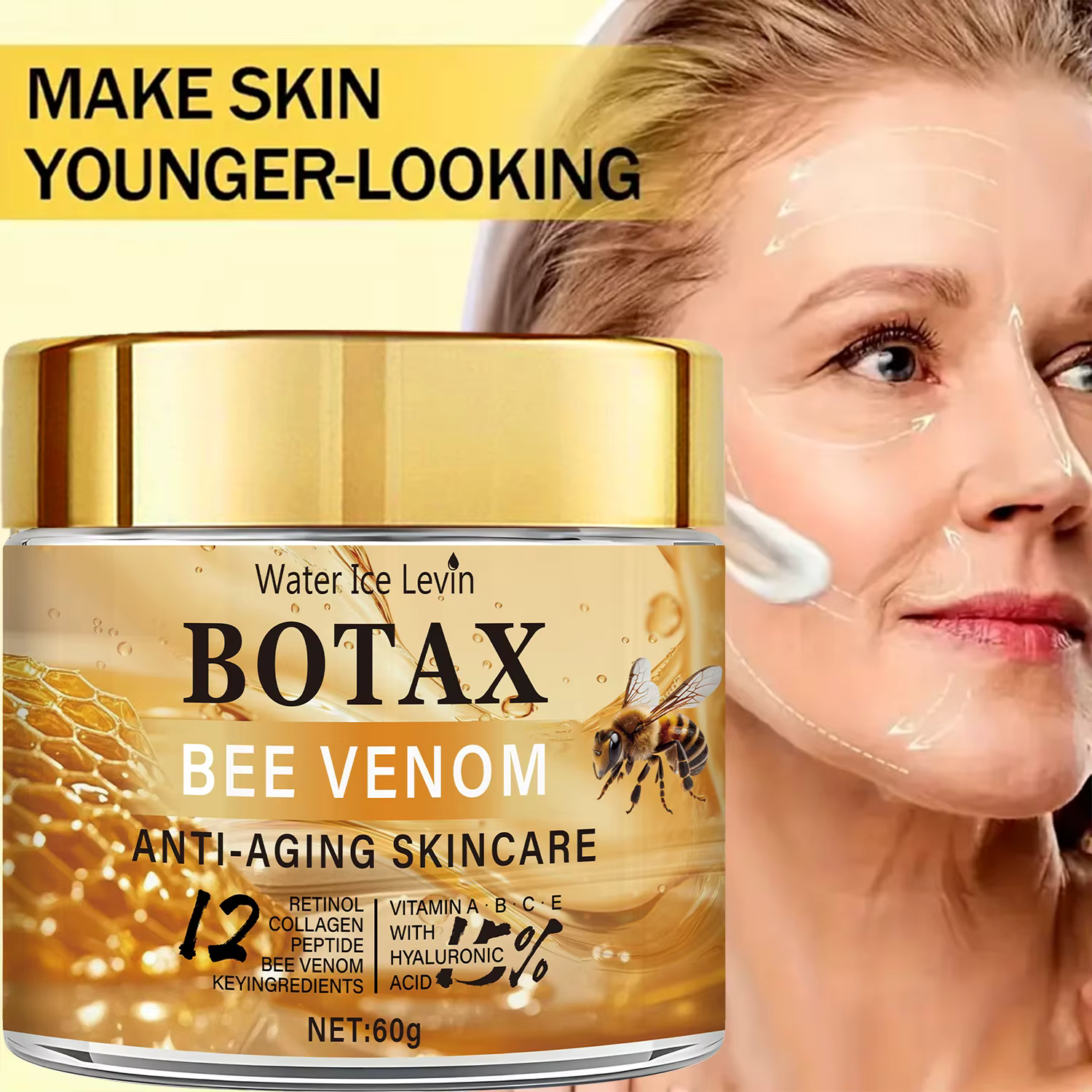 Crème au venin d'abeille Botax - Traitement des rides profondes
