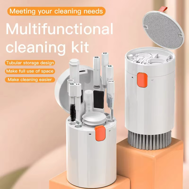Kit de nettoyage électronique multifonctionnel 20 en 1, nettoyeur de clavier/écouteurs/téléphone/ordinateur portable avec extracteur de capuchons de touches et caillot en microfibre