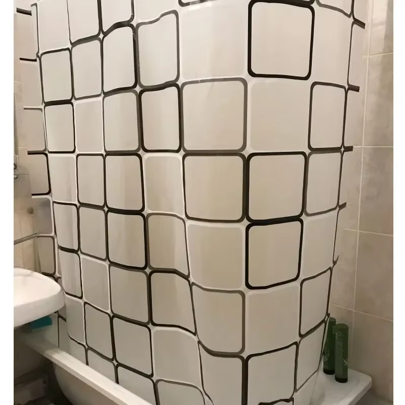 HOCurtain-Ensemble de rideaux de douche étanches, 12 crochets et anneaux, 180x200cm