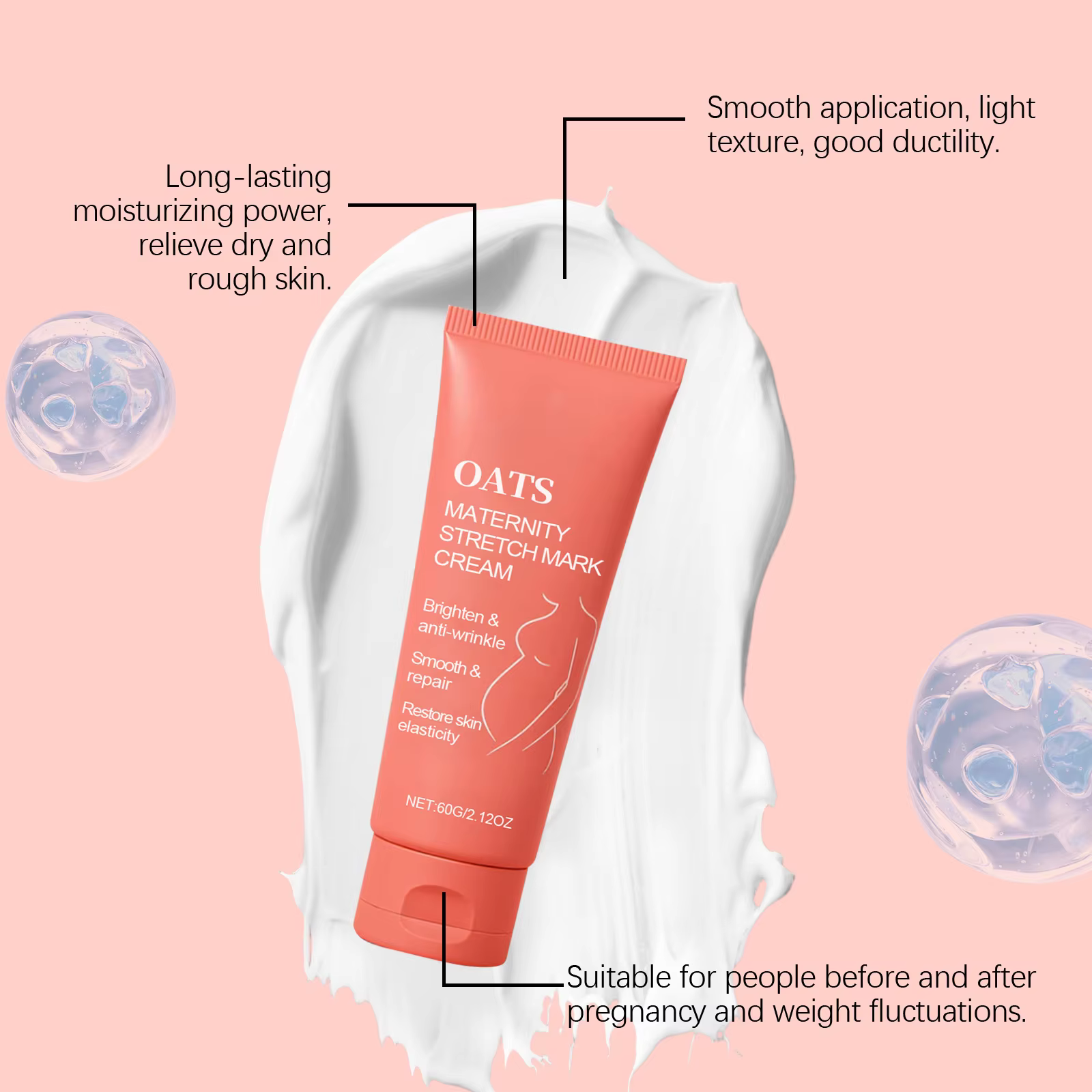 Crème réparatrice contre les vergetures pour femmes enceintes