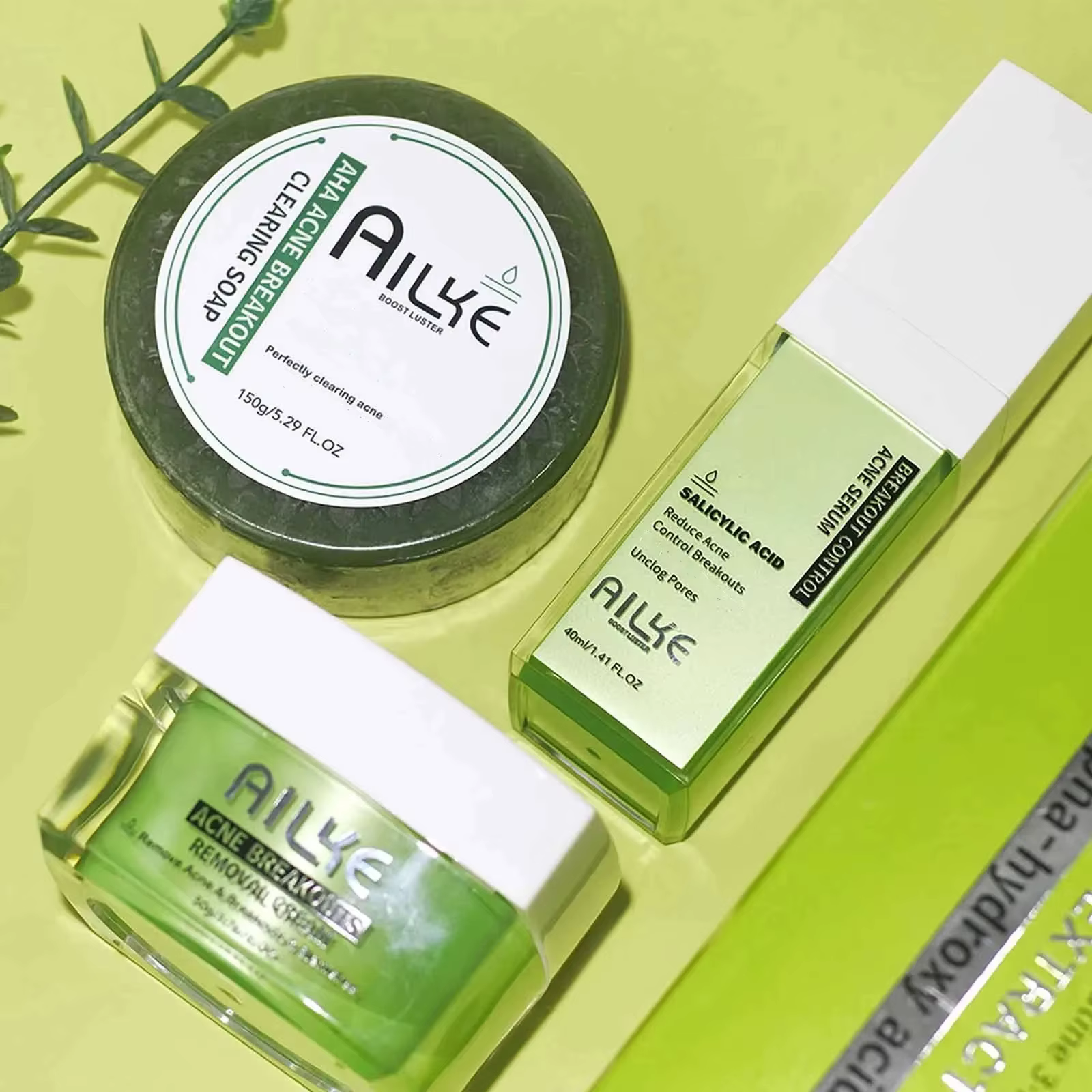 Ensemble de soins du visage anti-acné biologique AILKE