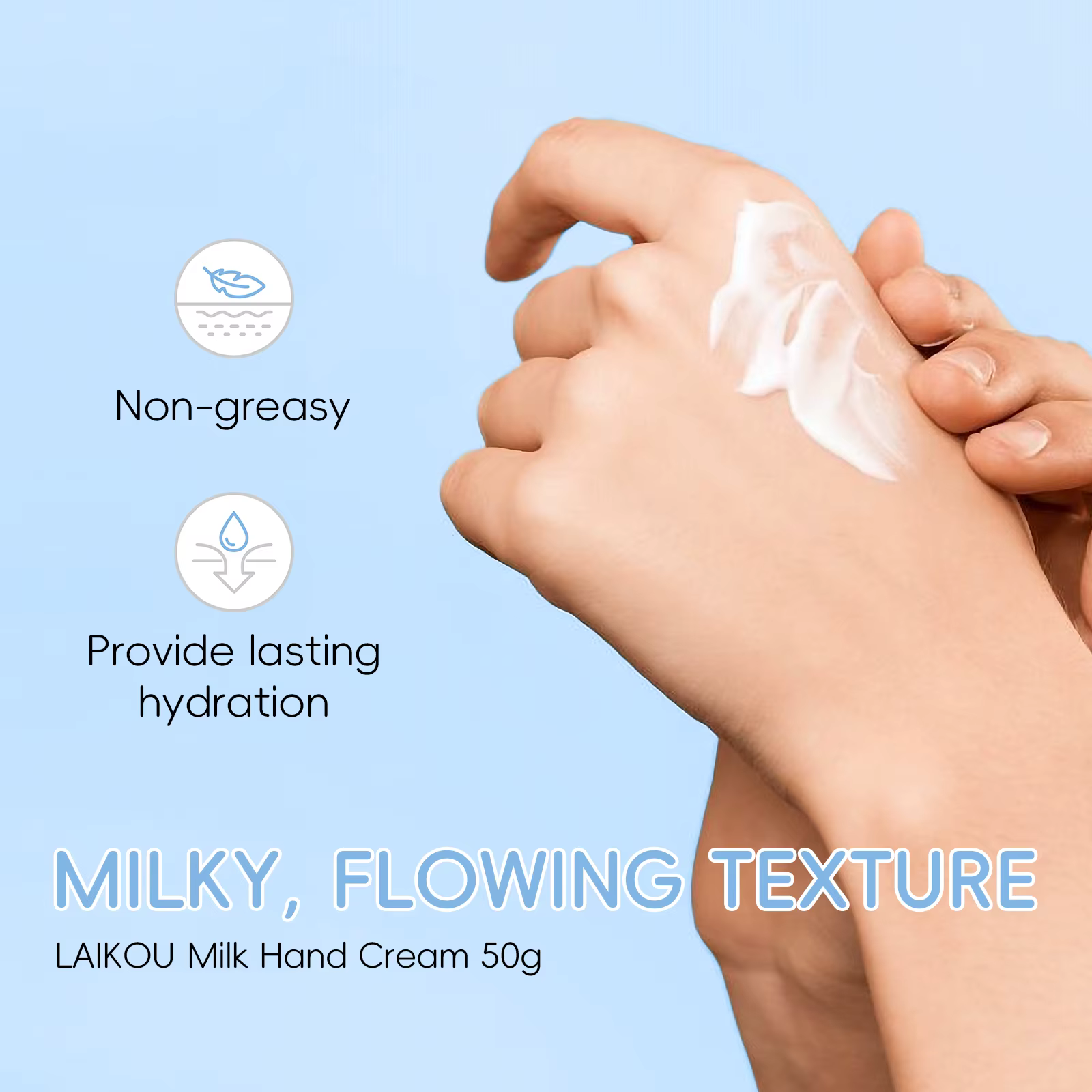 LAIKOU lait crème pour les mains hydratation intensive absorption rapide lissage réparation peau sèche craquelée vitamine C enrichi