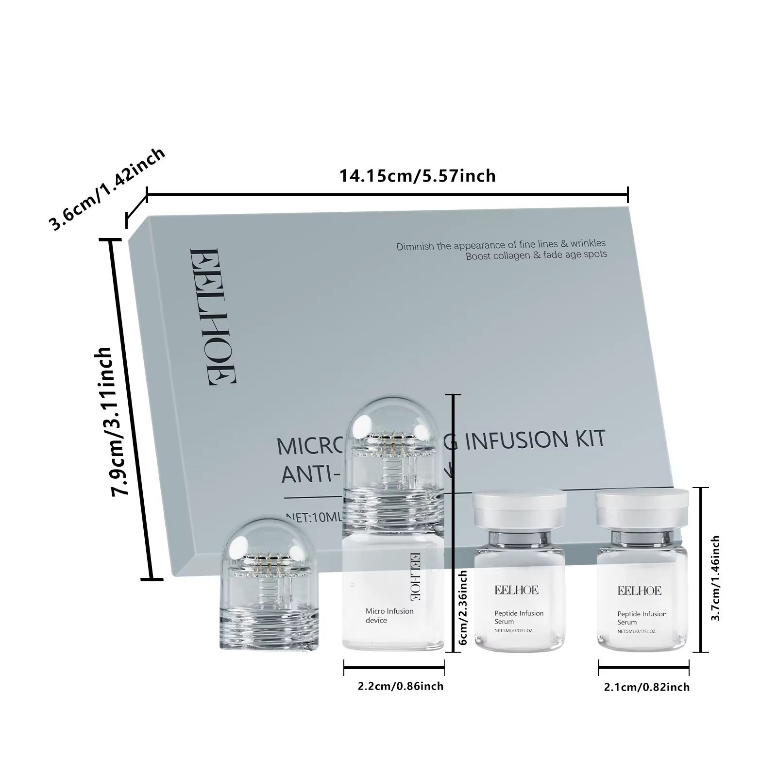 Kit Facial à l'Acide Hyaluronique : Sérum Hydratant
