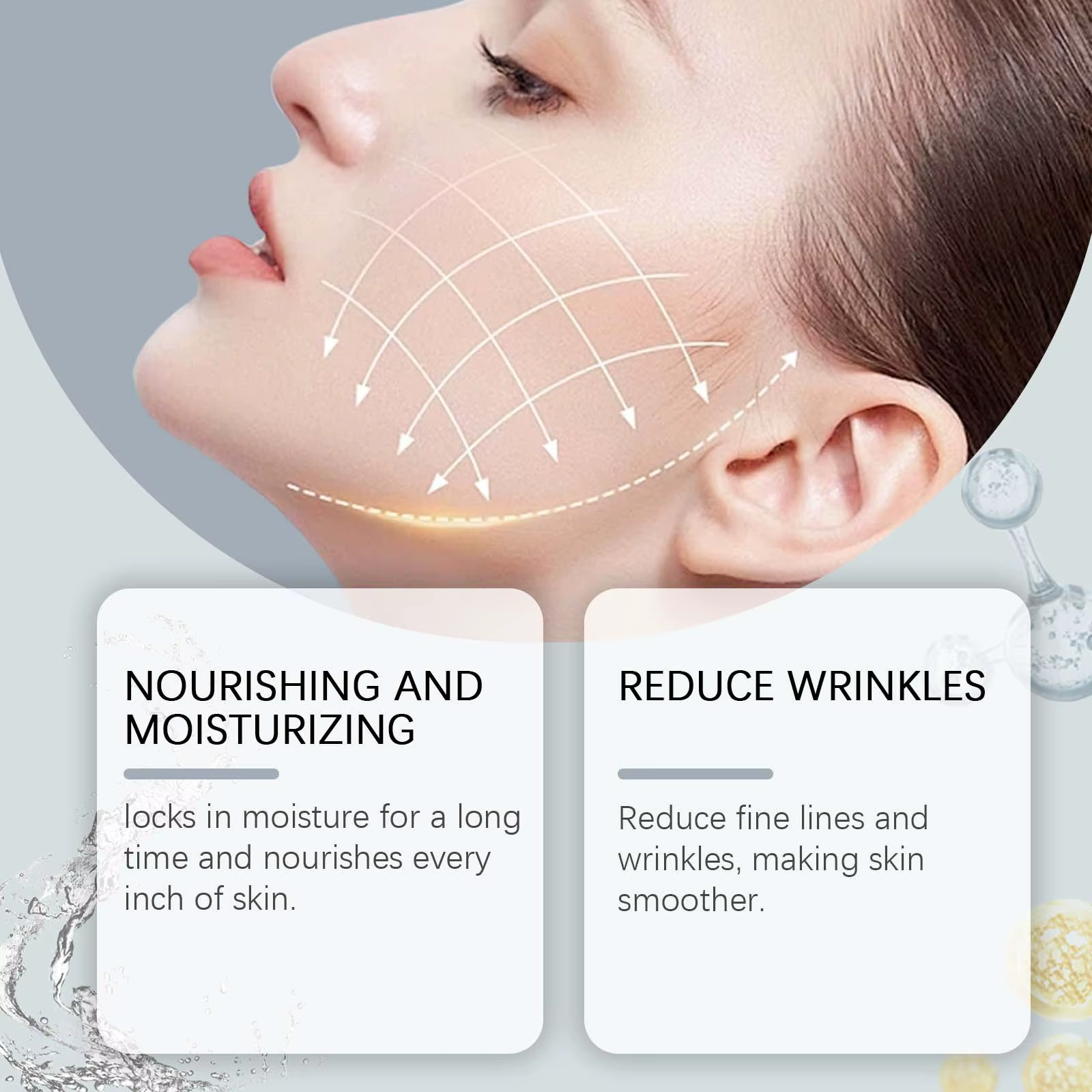 Masque facial au collagène