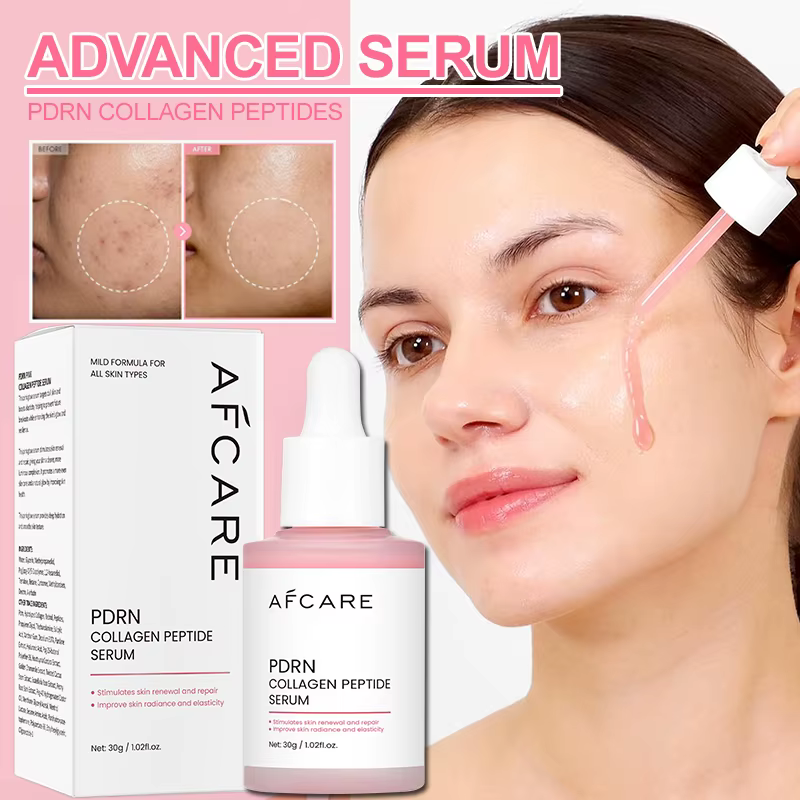 Le sérum pour le visage au peptide de collagène cible la peau terne augmente l'élasticité