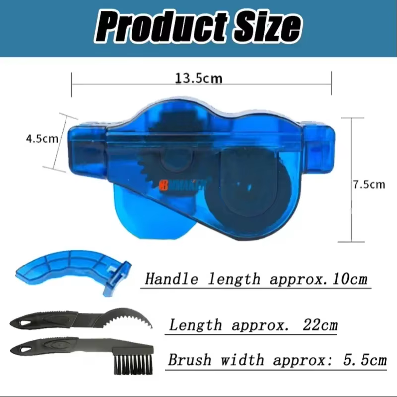 Brosse de nettoyage de chaîne de vélo, kit de nettoyage multifonctionnel pour l'entretien du cyclisme, l'élimination de la saleté et les tâches quotidiennes d'entretien du vélo