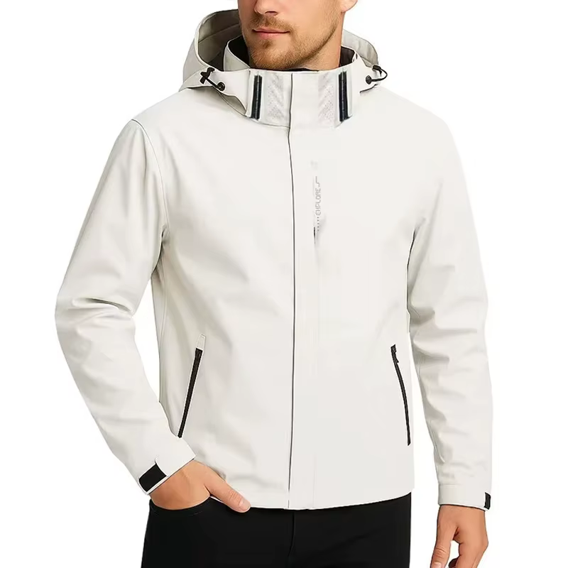 Veste de pluie imperméable à capuche pour homme, légère et coupe-vent, idéale pour la randonnée, le cyclisme et les tenues décontractées