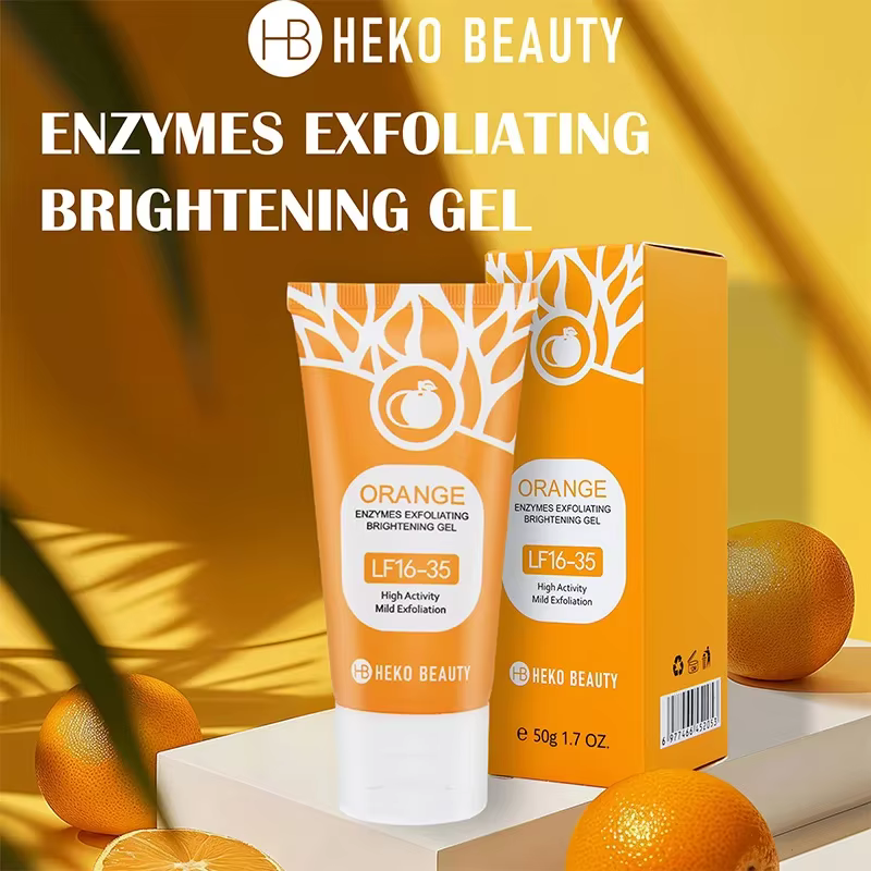 Gel exfoliant enzymes d'orange