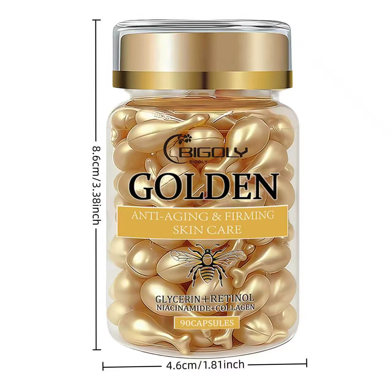 90 capsules/flacon d'essences anti-âge pour le soin de la peau du visage