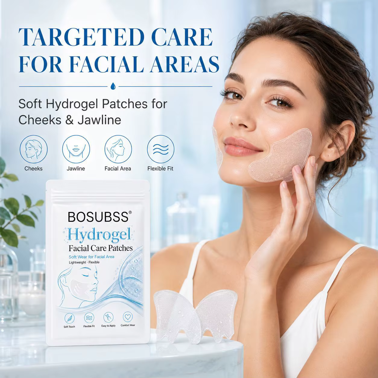 1 Paire de Patchs Hydrogel pour le Soin du Visage