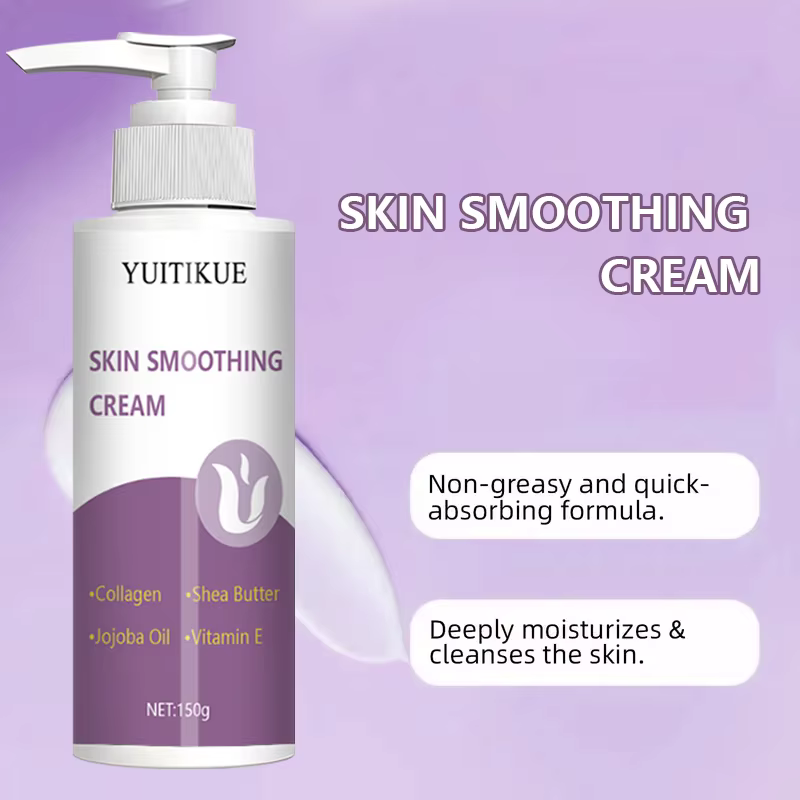 Crème lissante pour la peau au collagène et au beurre de karité 150g - Formule à absorption rapide non grasse pour une