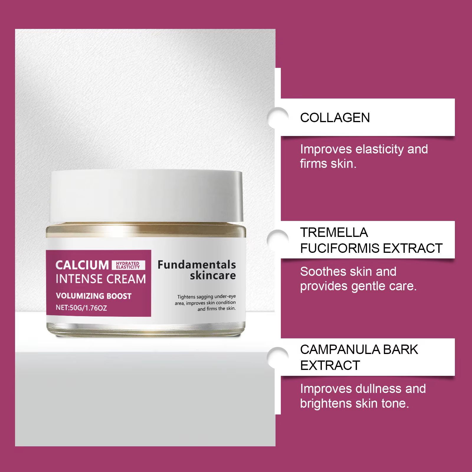 Crème intense au calcium pour raffermir la peau