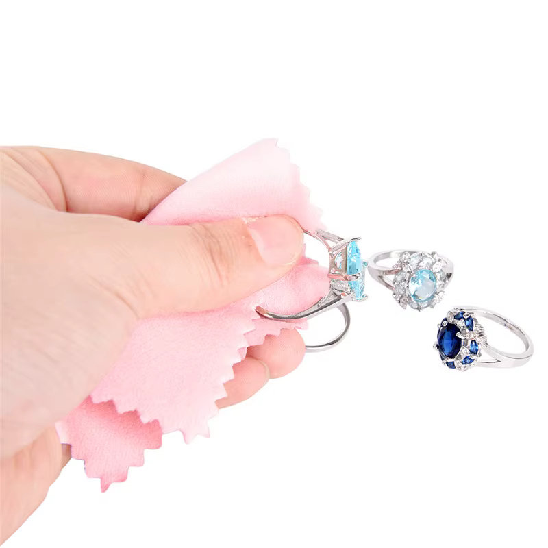 Fashion50 pièces argent polissage chiffon nettoyant bijoux chiffon de nettoyage Anti-ternissement outil offre spéciale