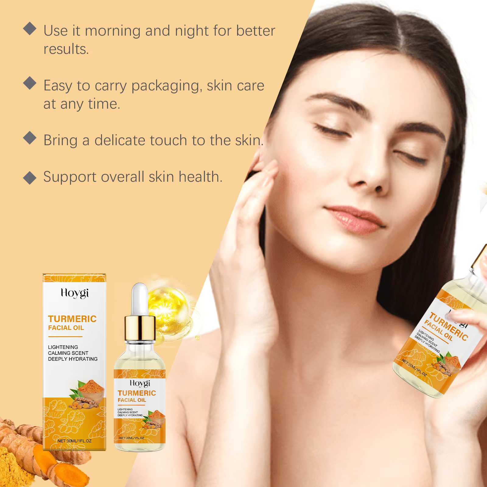 Huile essentielle de curcuma pour le visage