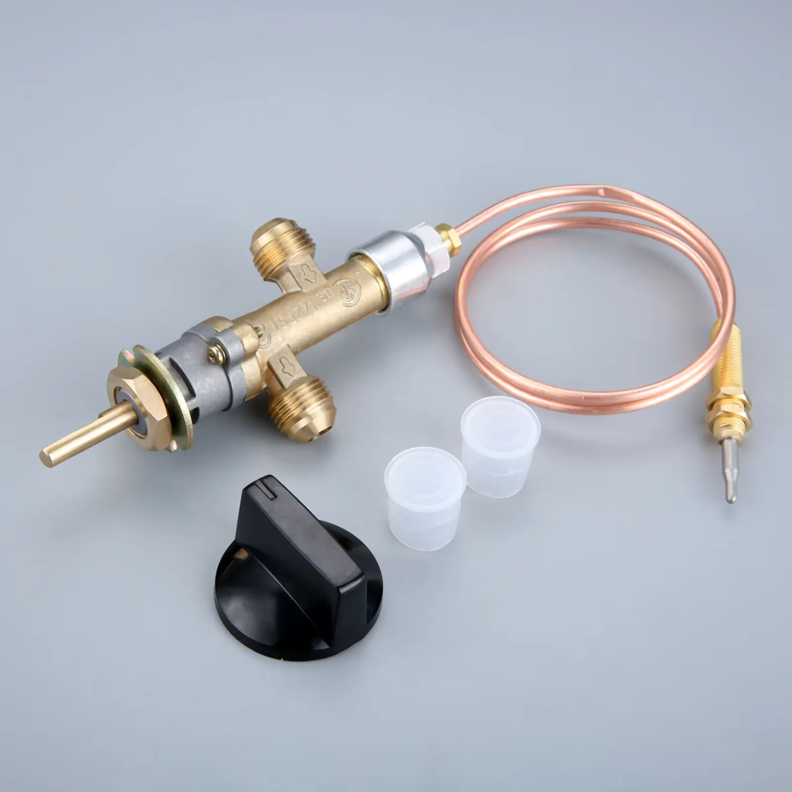 Vanne de commande de foyer pour gril à gaz, foyer, thermocouple avec interrupteur à bouton, tête filetée M8 x 1, 600mm