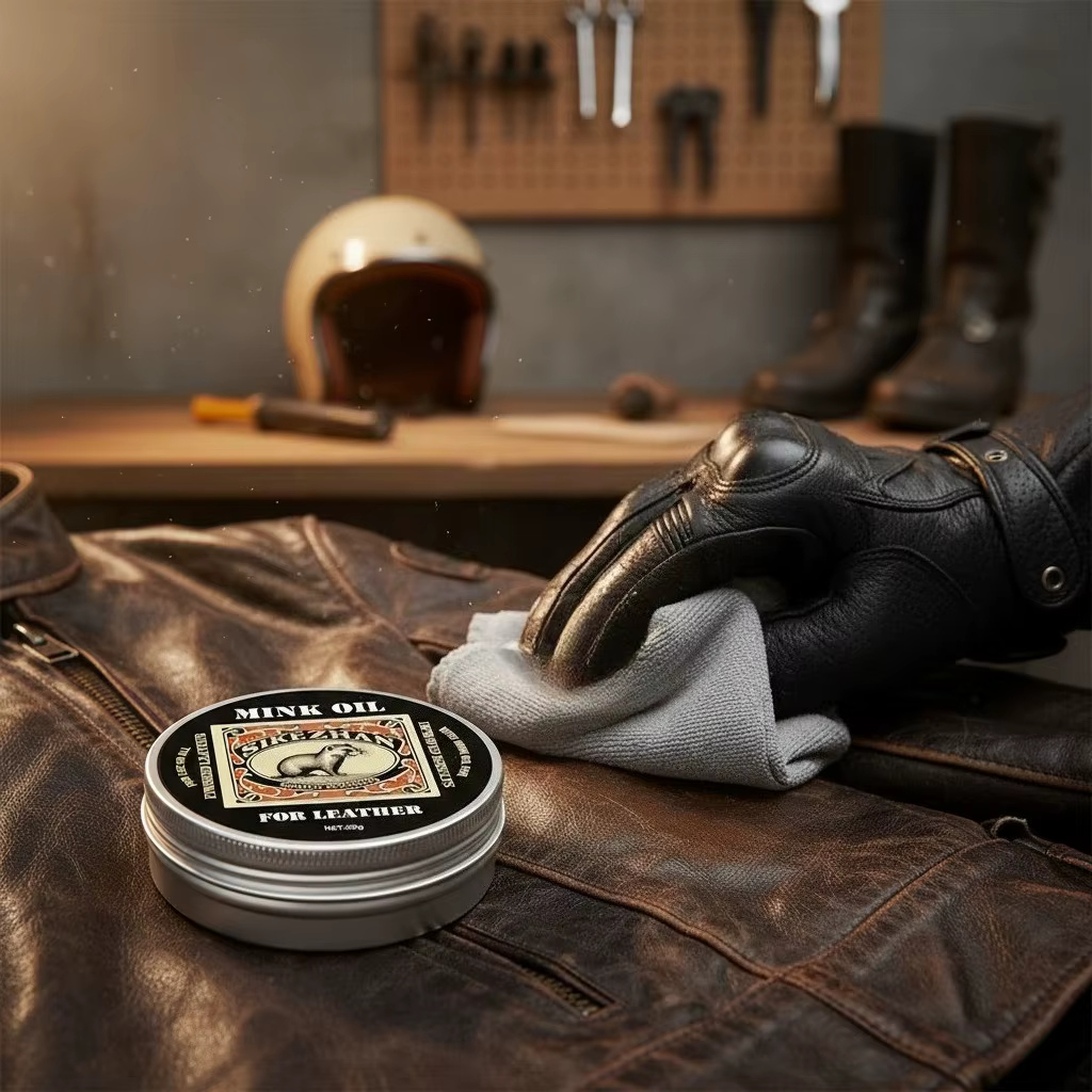 Crème d'entretien professionnelle pour cuir de moto, vestes de conditionneur et de nettoyage, pantalons, gants nourrit, protège et représente, cire naturelle 100%