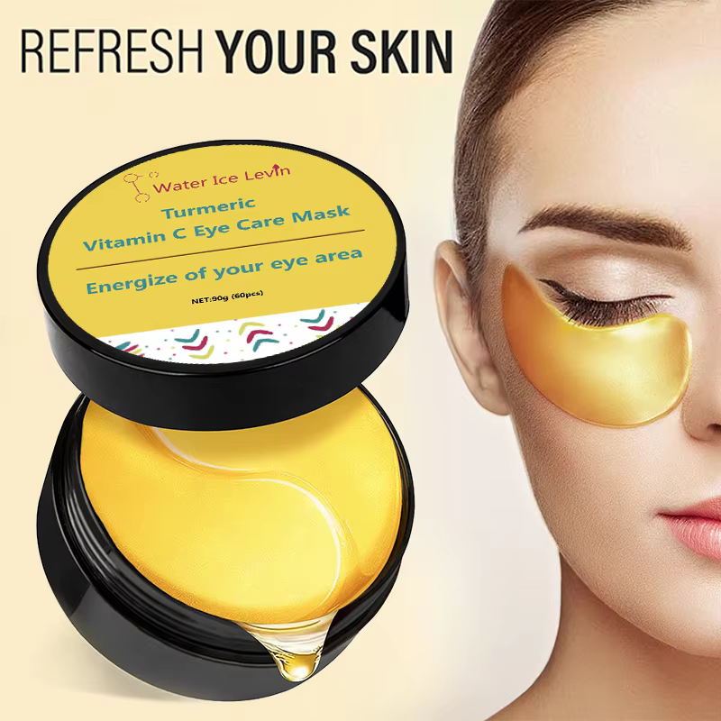 Masque pour les yeux au curcuma et à la vitamine C, Anti-rides, élimine les cernes, les poches, réduit les ridules, raffermissant, éclaircissant